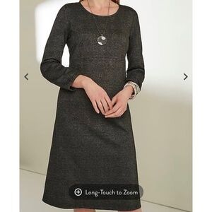 J. Jill Wearever Fit & Flare Dress in Charcoal/Black Size XL. NWT